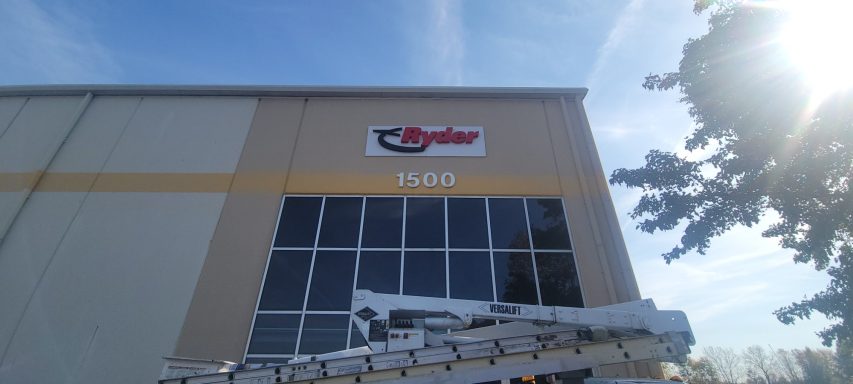 RYDER CHANNEL LETTERS INSTALLED