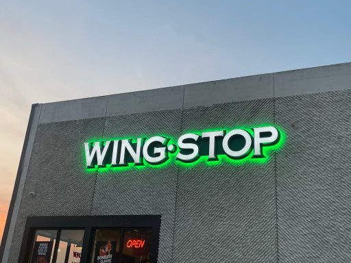 WINGSTOP BACKLIT CHANNEL LETTERS